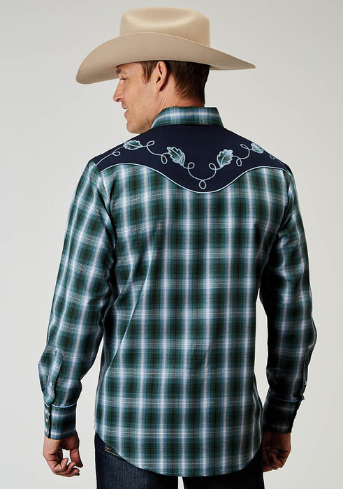 Men's Roper Ocean Plaid Western Shirt