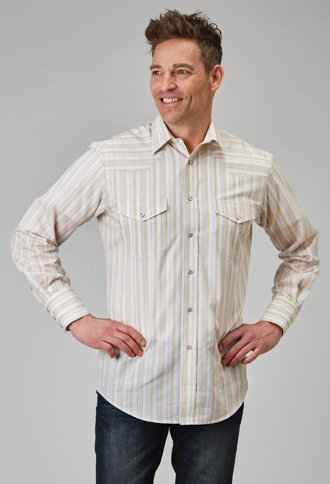 Men's Roper Neutral Stripe Western Shirt
