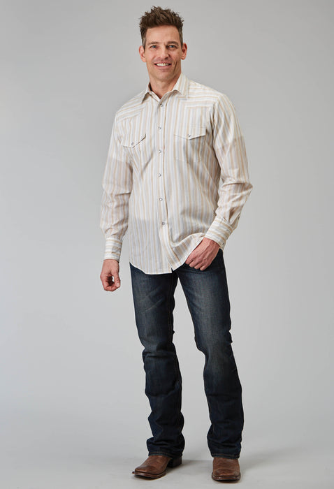 Men's Roper Neutral Stripe Western Shirt