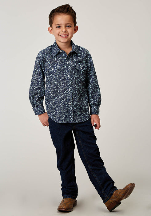 Boy's Roper Ditsy Floral Western Shirt