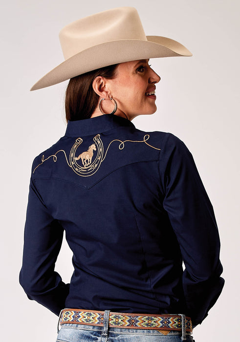 Women's Roper Deep Nay Embroidered Western Shirt