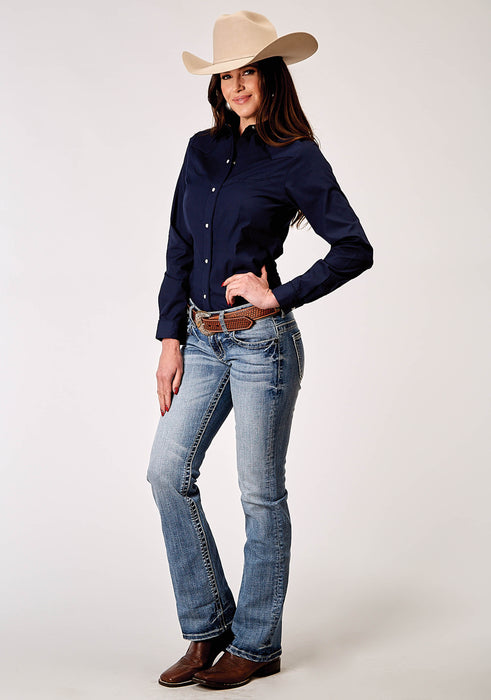 Women's Roper Deep Nay Embroidered Western Shirt