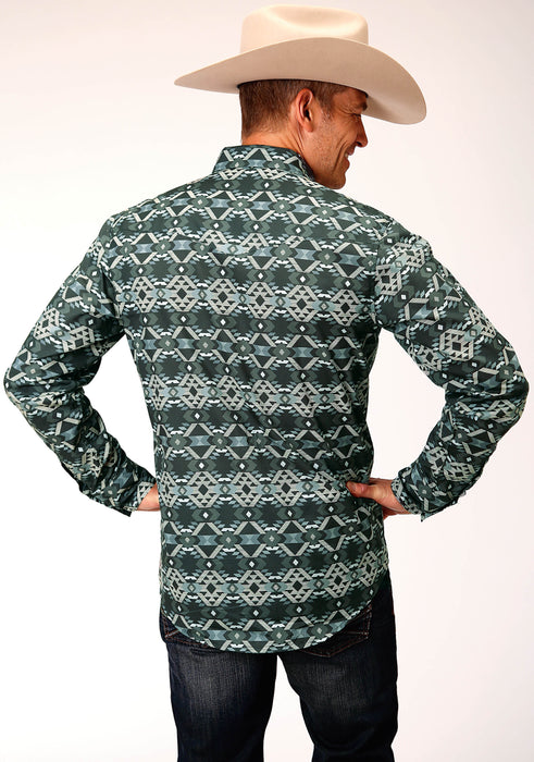 Roper Slate Aztec Long Sleeve Shirt
