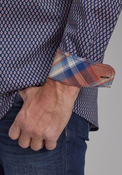 Men's Roper "Fall River" Long Sleeve Western Shirt - Big & Tall