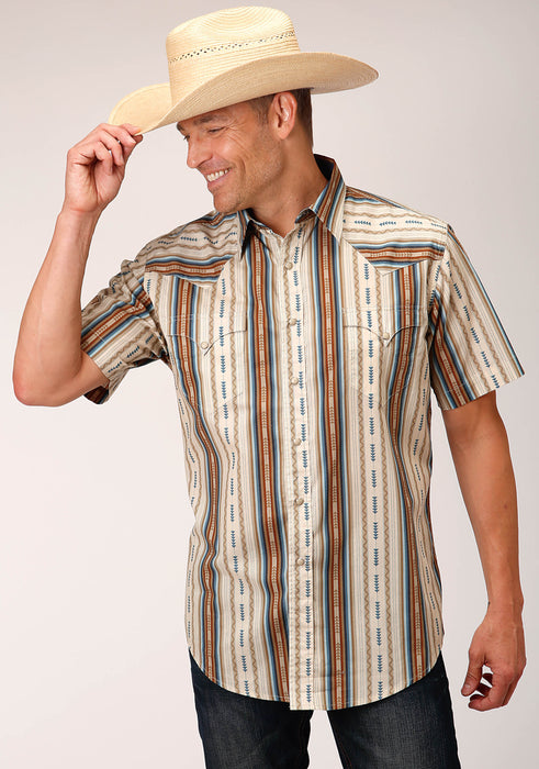 Roper Desert Stripe Short Sleeve Shirt