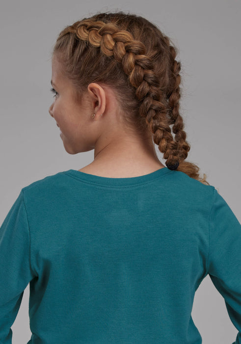 Girl's Roper Teal Jersey Tee