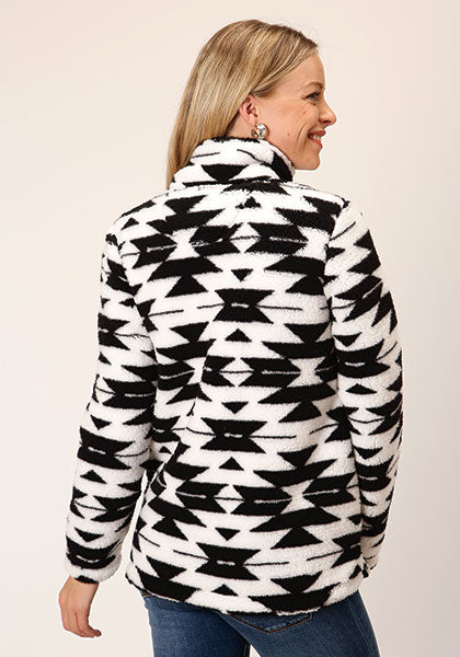 1820 BLK/WH AZTEC POLAR FLEECE