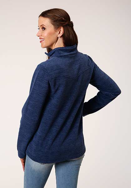 00954 MELANGE NAVY MICRO FLEECE