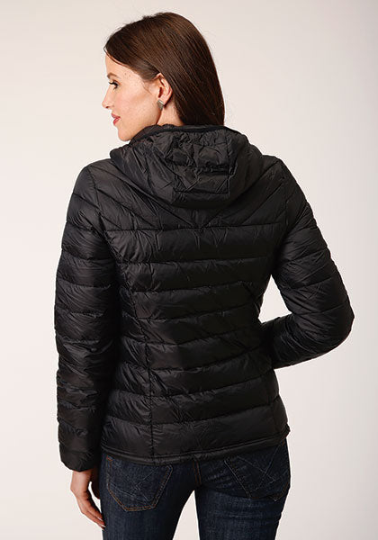 1744 BLACK NYLON DOWN PROOF JACKET