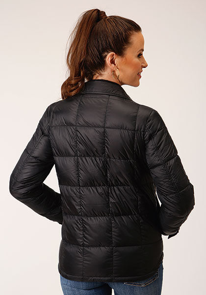 1744 BLACK NYLON DOWN SHIRT JACKET