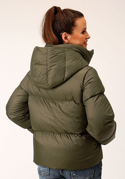 1744 WOMEN'S HOODED DOWN PUFFER COAT