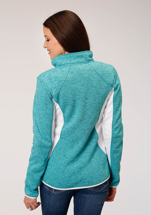 00953 MELANGE AQUA SWEATER KNIT JACKET