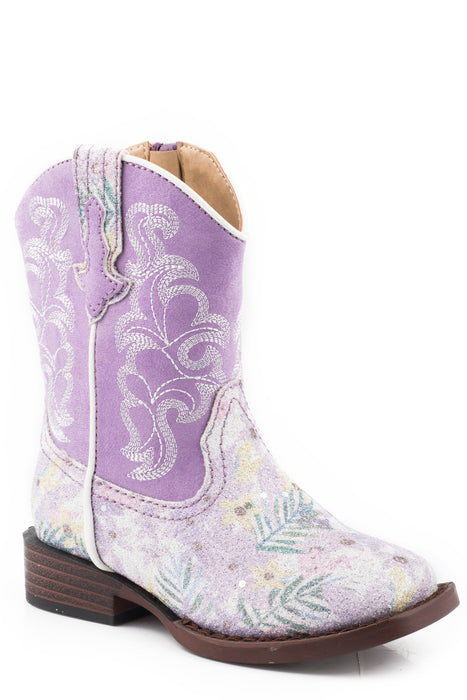 Girls Roper Lavender Glitter Toddler Boot