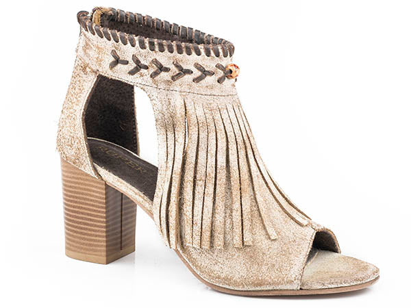VINTAGE BEIGE SUEDE WITH FRINGE
