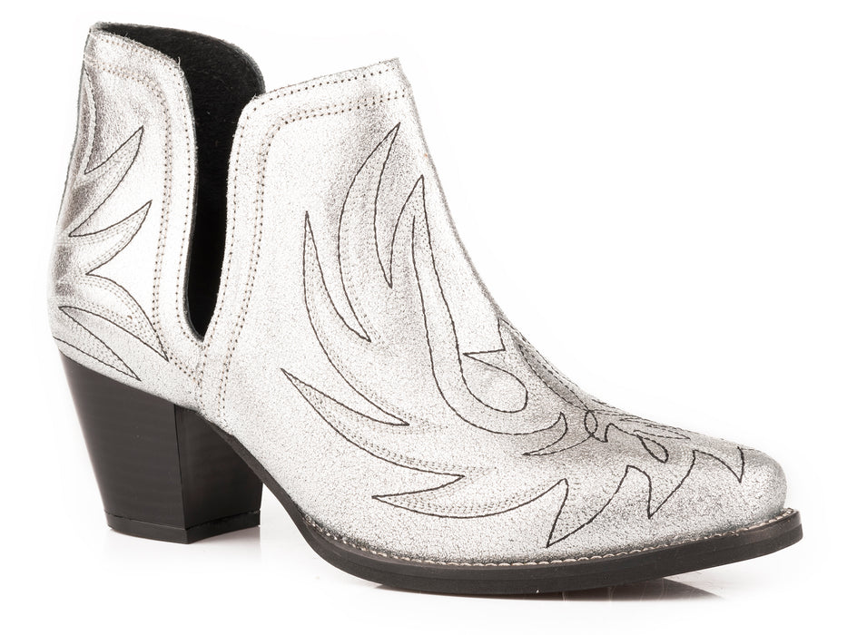 Women's Roper Metallic Silver Ankle Boot