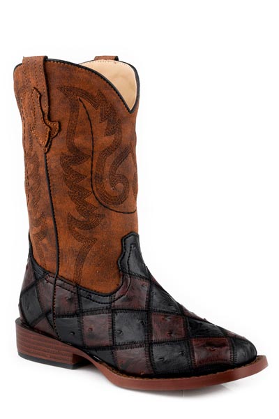 Boys Roper Bird Blocks Western Boots