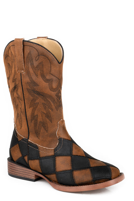 Boys Roper Bird Blocks Western Boot