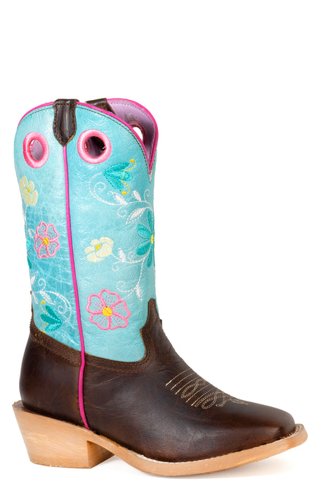 Girls Roper Ride Em Cowgirl Floral Boots