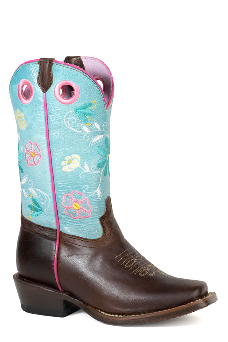 Girls Roper Ride em Cowgirl Floral Boots