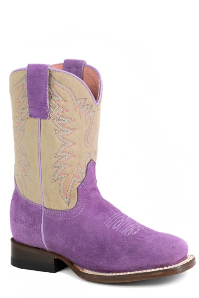 Girls Roper Purple Square Toe Willa Boot