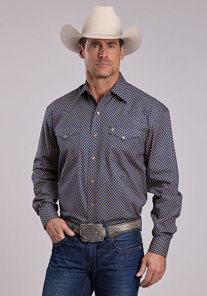 Mens Stetson Heirloom Geo Western Shirt
