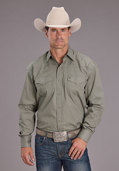Mens Stetson Smoke Diamonds Western Shirt