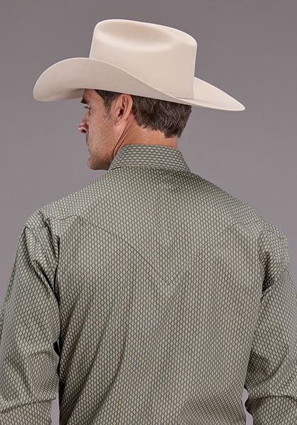 Mens Stetson Smoke Diamonds Western Shirt