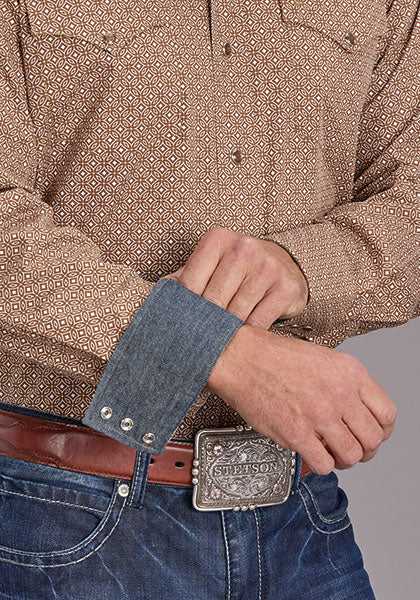 Mens Stetson Spice Mosaic Western Shirt