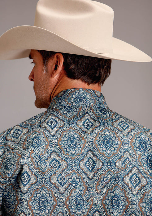 Men's Stetson Blue Sierra Paisley Western Shirt