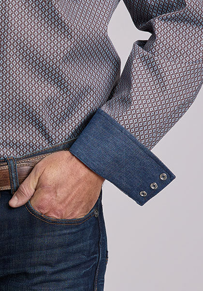 Mens Stetson Diamonds Western Shirt