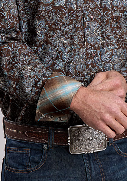 Mens Stetson Fall Paisley Western Shirt