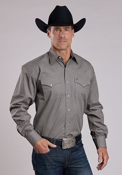 Mens Stetson Polaris Geo Western Shirt
