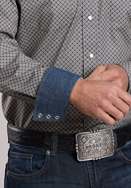 Mens Stetson Polaris Geo Western Shirt