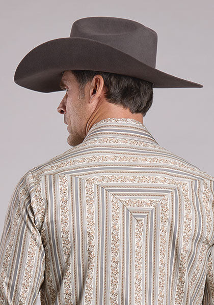 Mens Stetson Frontier Wallpaper Western Shirt