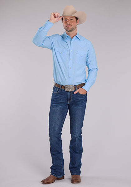 Mens Stetson Fine Line Striped Western Shirt