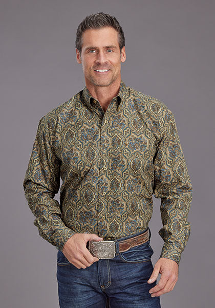Mens Stetson Frontier Medallion Western Shirt