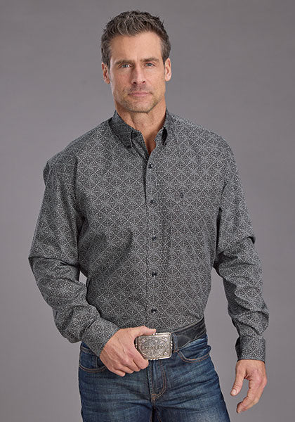 Mens Stetson Iron Filigree Western Shirt