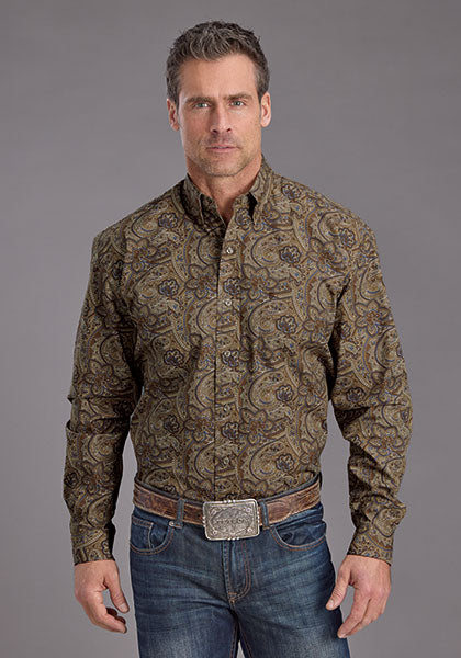 Mens Stetson San Antonio Paisley Western Shirt