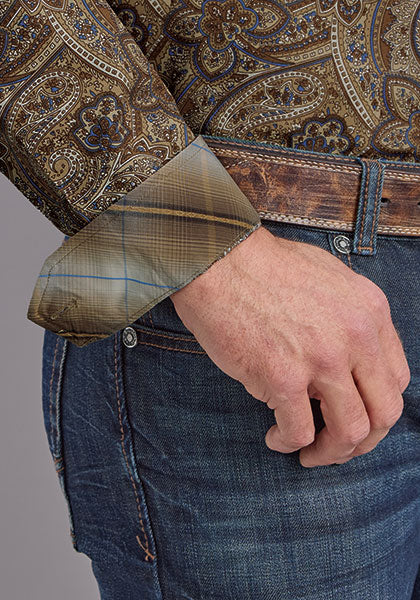 Mens Stetson San Antonio Paisley Western Shirt
