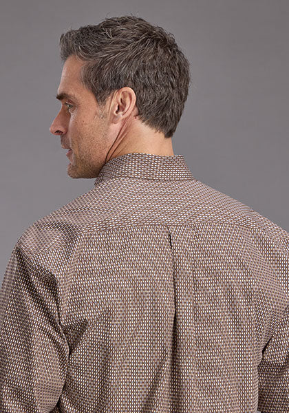 Mens Stetson Blue Diamonds Western Shirt