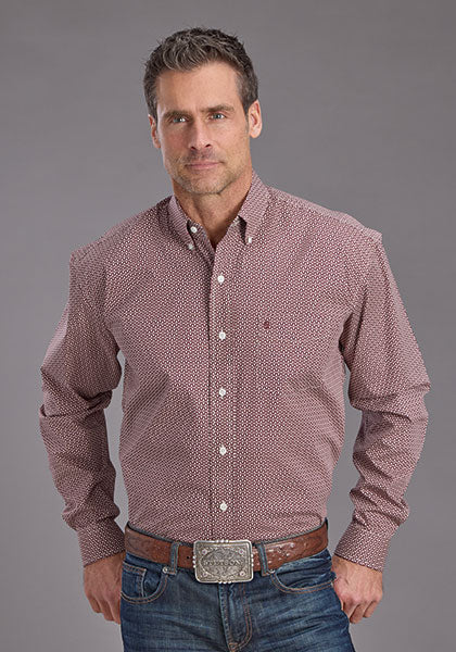 Mens Stetson Ruby Geo Western Shirt