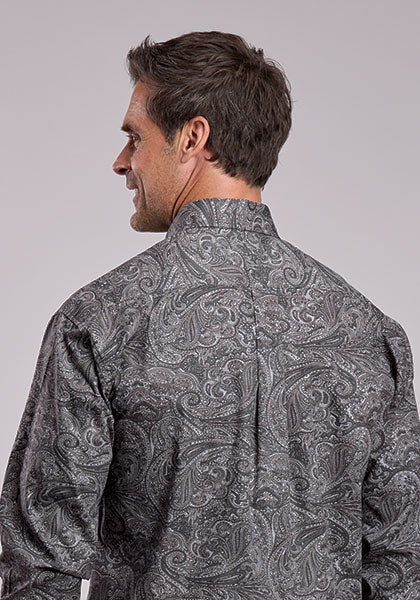 Mens Stetson Smoke Paisley Western Shirt