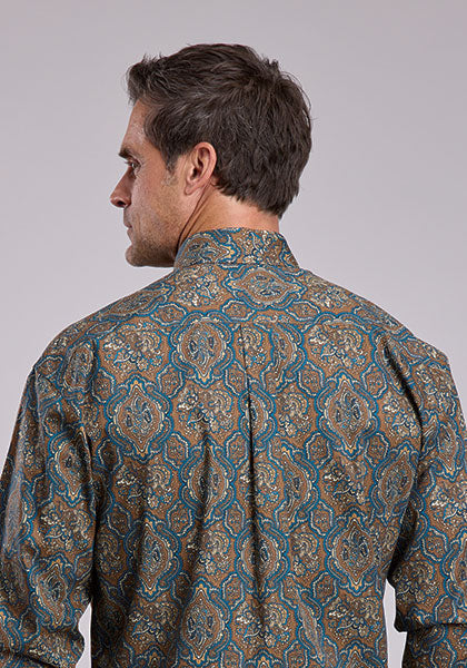 Mens Stetson Medallion Paisley Western Shirt