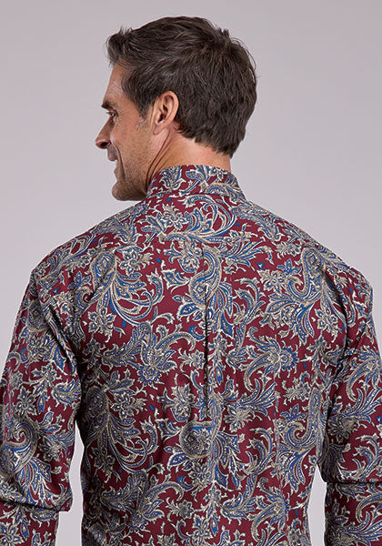 Mens Stetson Ruby Paisley Western Shirt