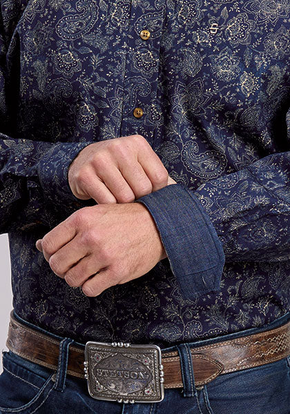 Mens Stetson Midnight Sky Western Shirt