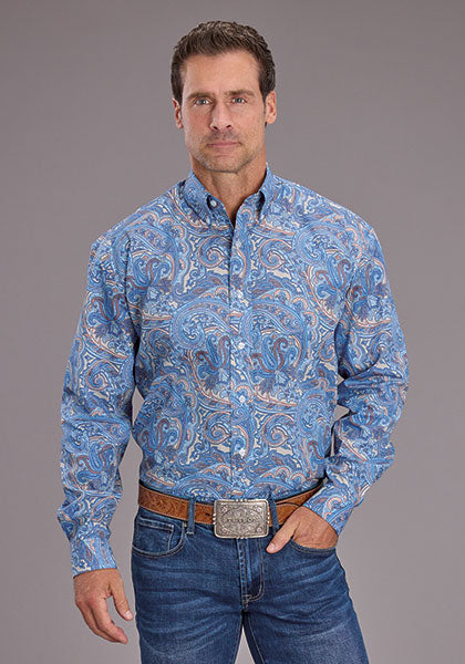 Mens Stetson Sunrise Paisley Western Shirt