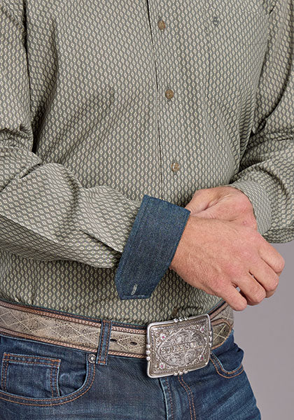 Mens Stetson Smoke Diamonds Western Shirt