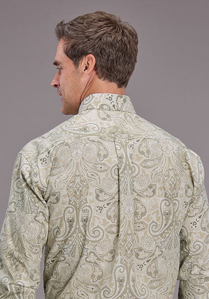 Mens Stetson Sand Dollar Paisley Western Shirt