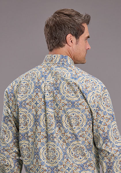 Mens Stetson Summer Paisley Western Shirt