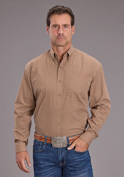Mens Stetson Spice Mosaic Western Shirt